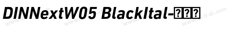 DINNextW05 BlackItal字体转换